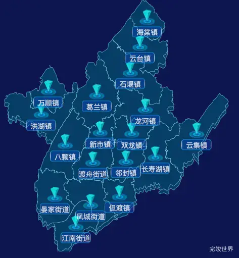 echarts重庆市长寿区地图点击跳转到指定页面演示实例